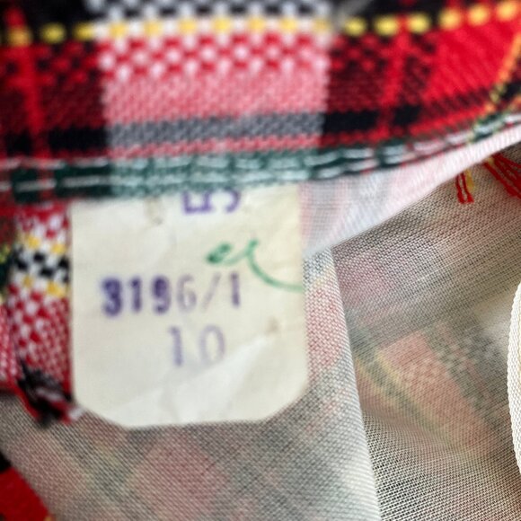 60s Vintage Junior Accent Red White Black Tartan Plaid Mod Jacket Skirt Suit Set - Picture 10 of 15